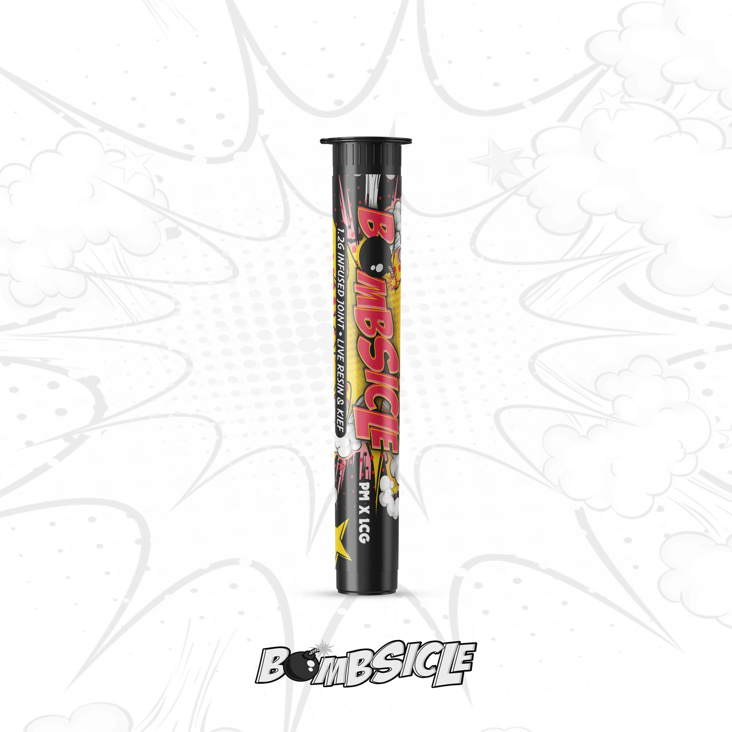 Bombsicle 1.2g Live Resin & Kief Infused Preroll PM x LCG