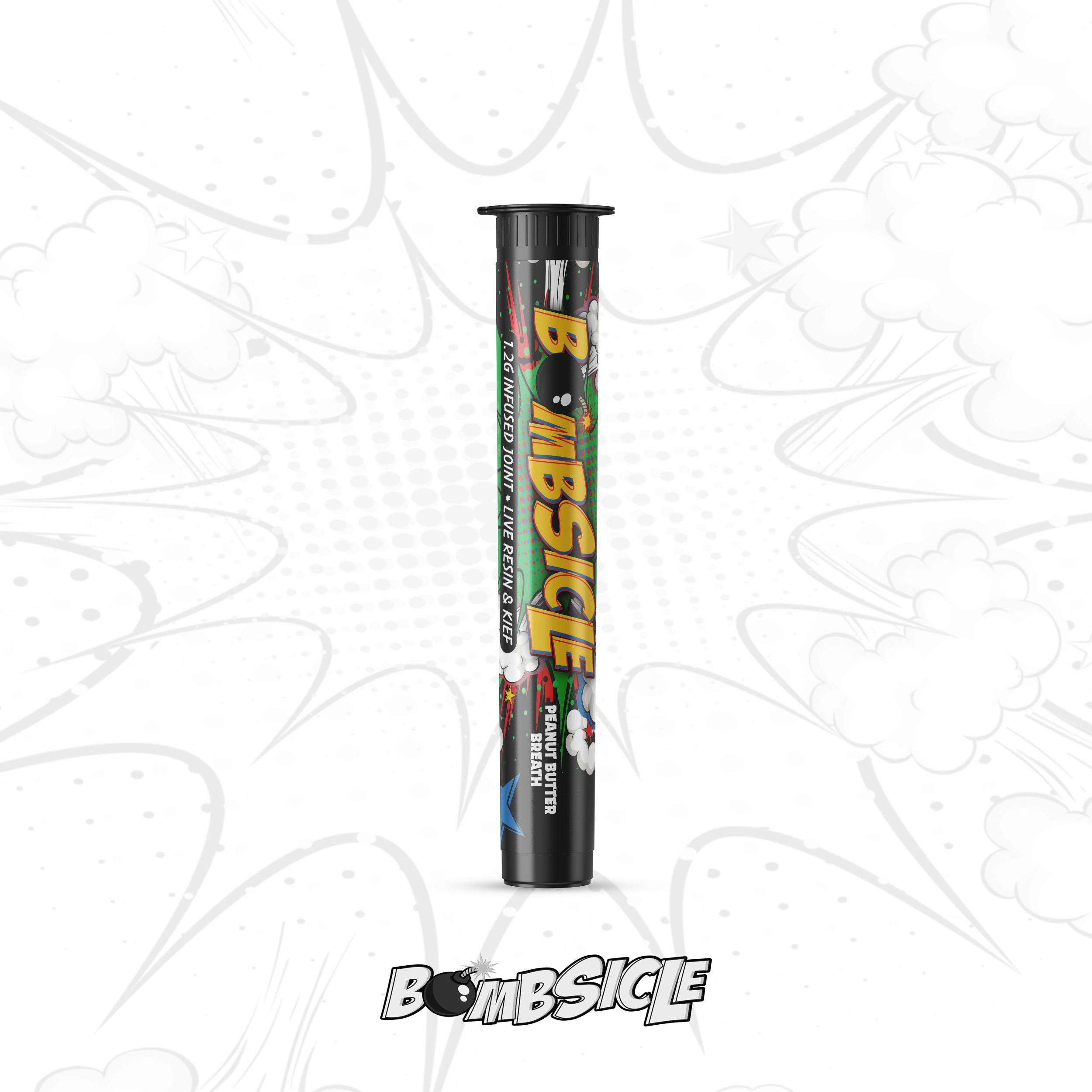 Bombsicle 1.2g Live Resin & Kief Infused Preroll Peanut Butter Breath
