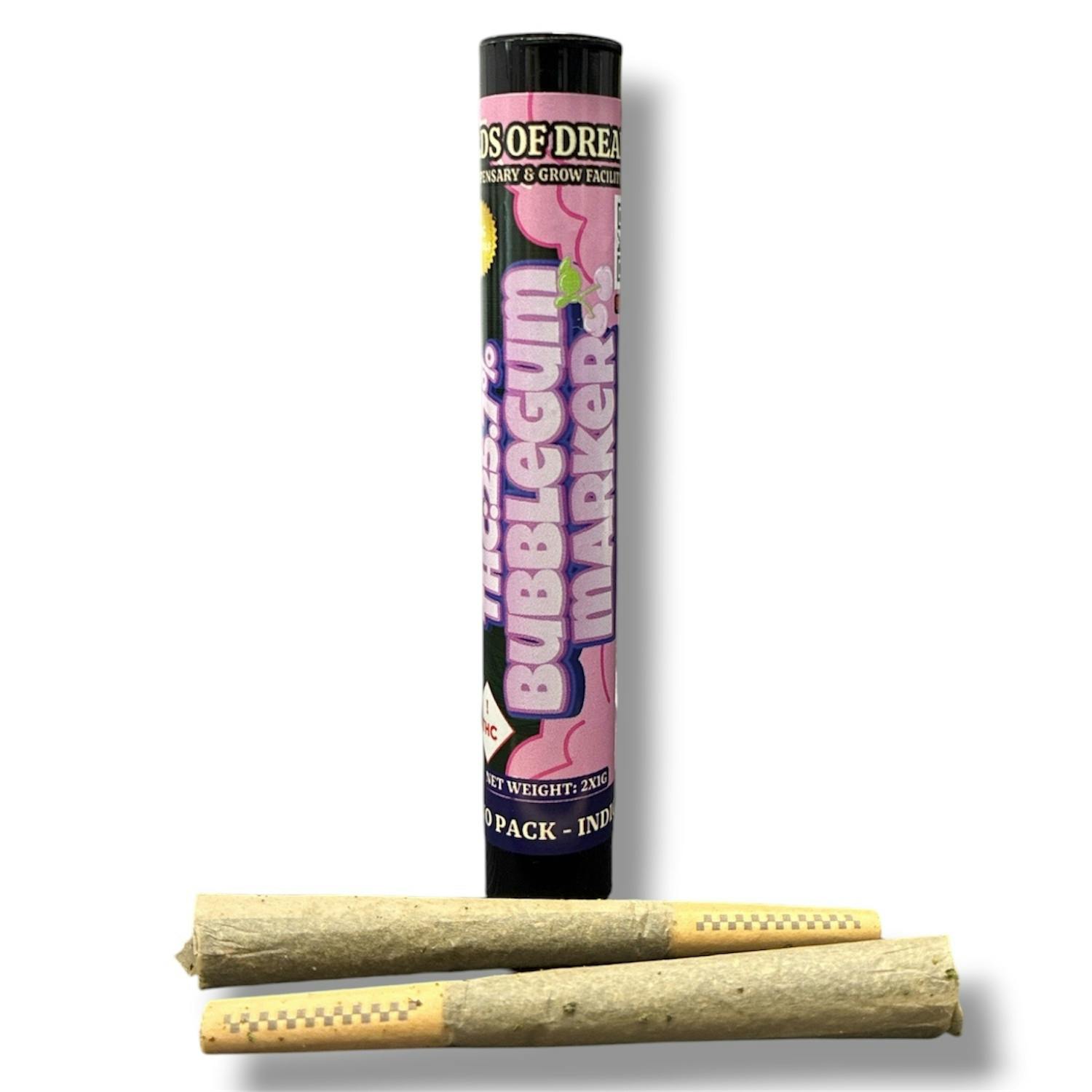 Bubblegum Marker (2G) | Prerolls 2pk | Indica