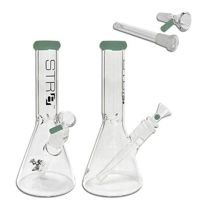 STR8 10" Water Bubbler Beaker- Mint Green