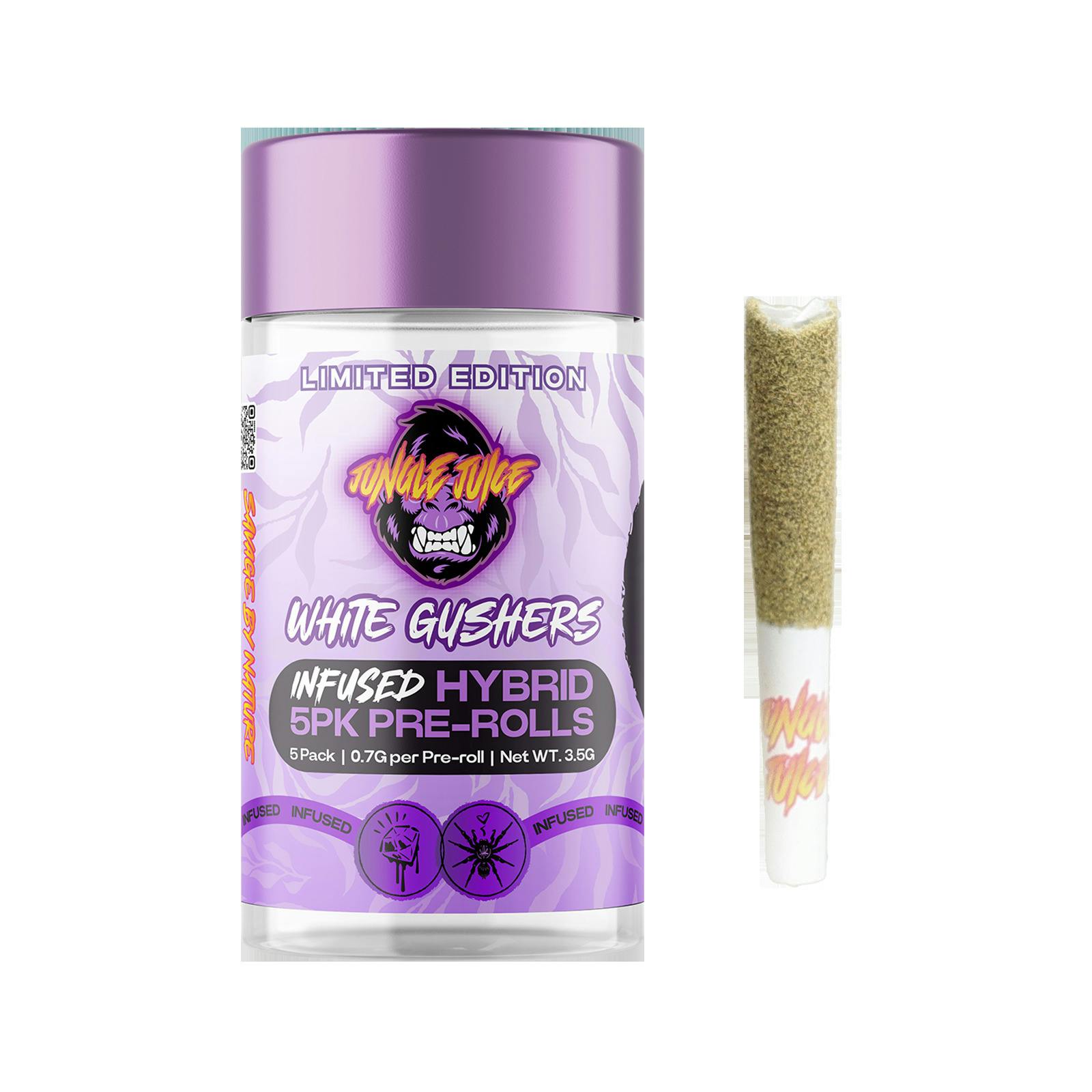 White Gushers 5pk Infused Pre-Rolls cannabis product