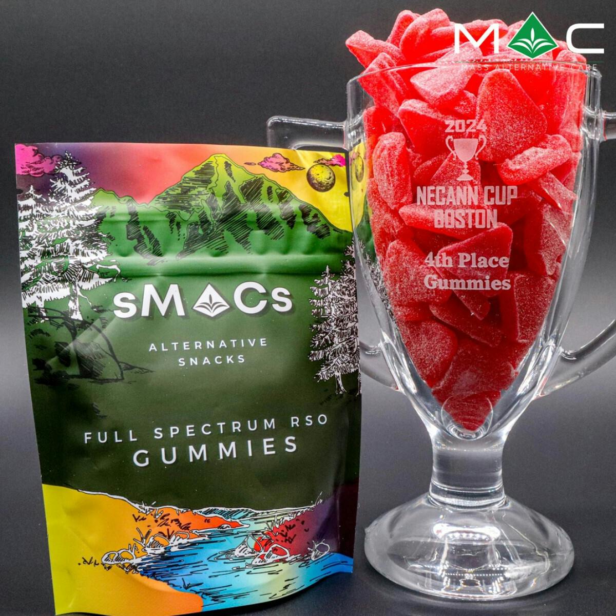 sMACs - Raspberry Watermelon (H) 100mg 20pk Full Spectrum RSO Gummies