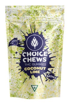 CHOICE CHEWS - Coconut Lime (S) 100mg 10pk Gummies