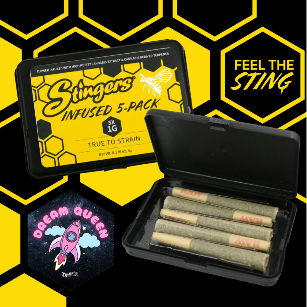 5 PACK - Dream Queen (S) 1g Infused Preroll