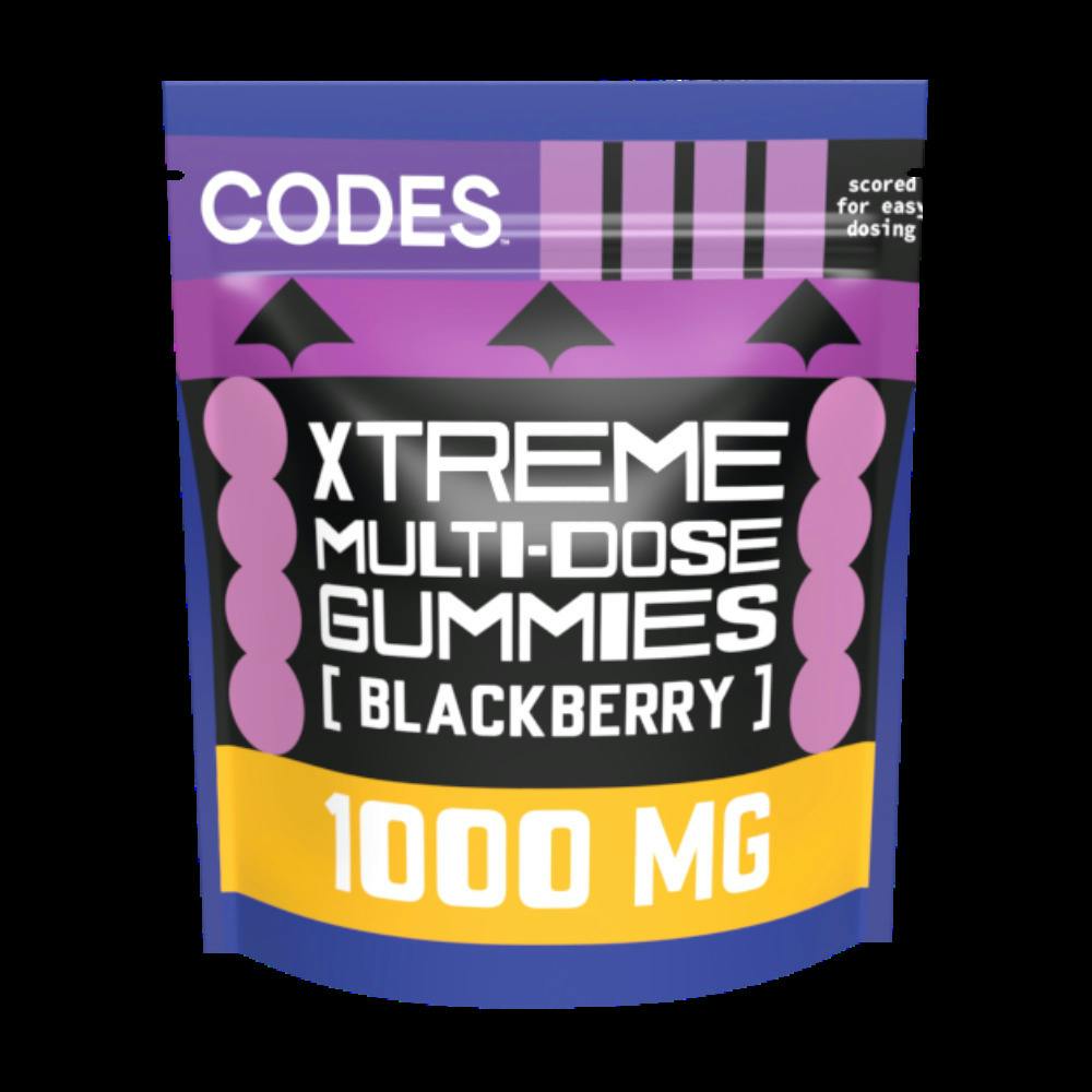 Codes: Xtreme Gummies | Blackberry | 1000mg | 10pk