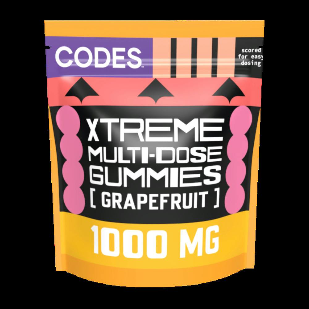 Codes: Xtreme Gummies | Grapefruit | 1000mg | 10pk