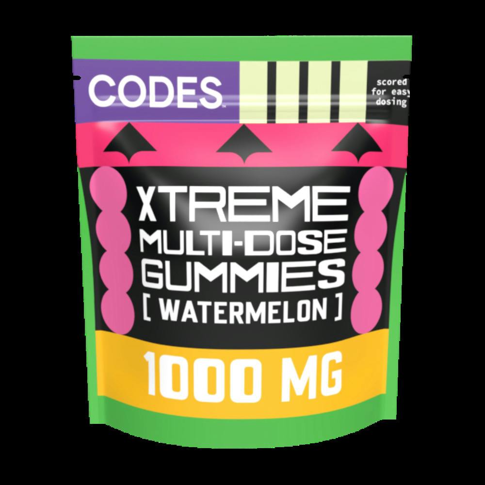 Codes: Xtreme Gummies | Watermelon | 1000mg | 10pk