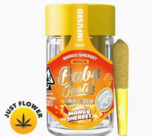 Mango Sherbet 0.5g Infused Pre-Roll | 5pk - Baby Jeeter