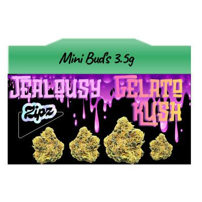 Jealousy Gelato Kush Mini Buds | 3.5g - Zipz