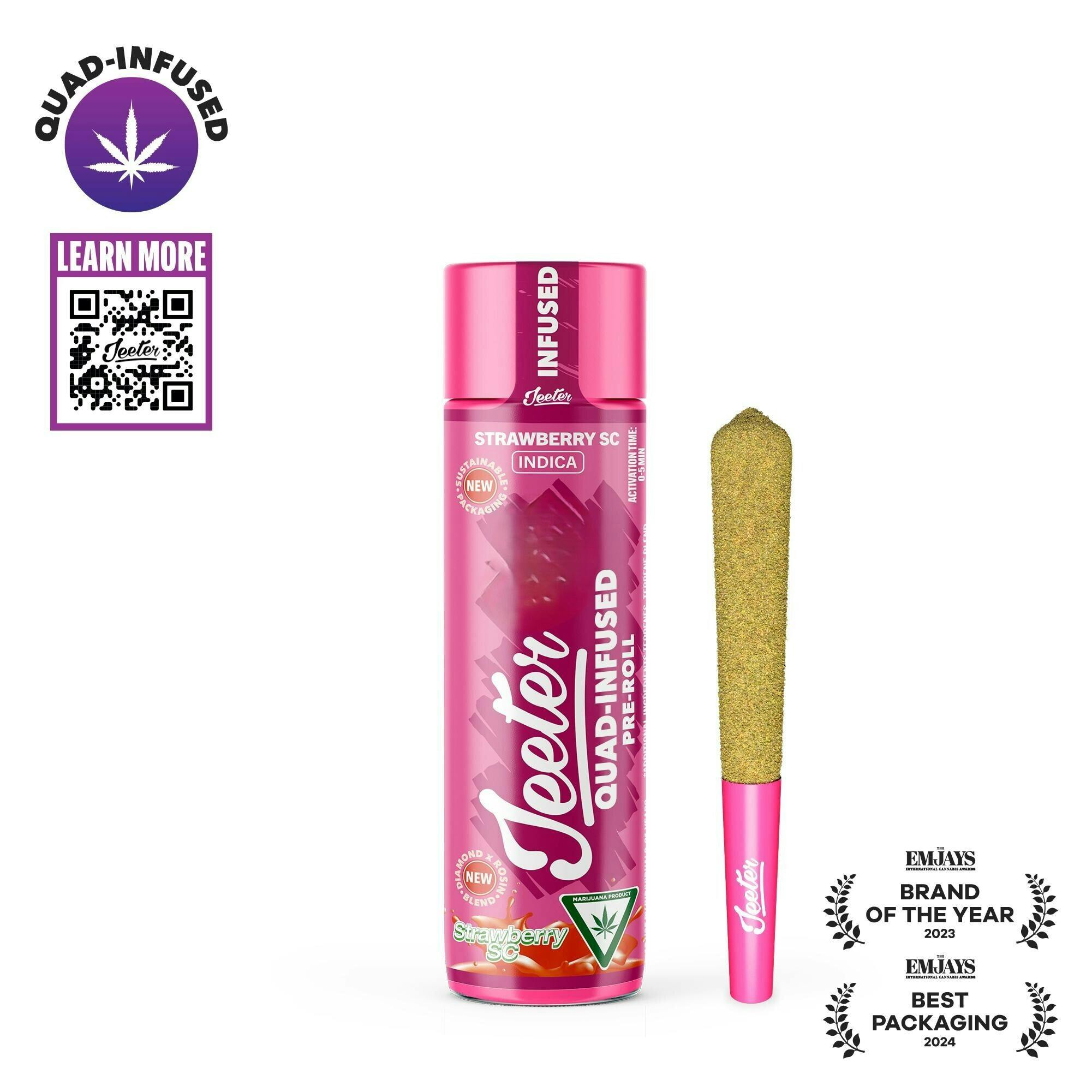 Strawberry SC Infused Pre-Roll | 0.5g - Jeeter at Collective Premium Cannabis Billerica