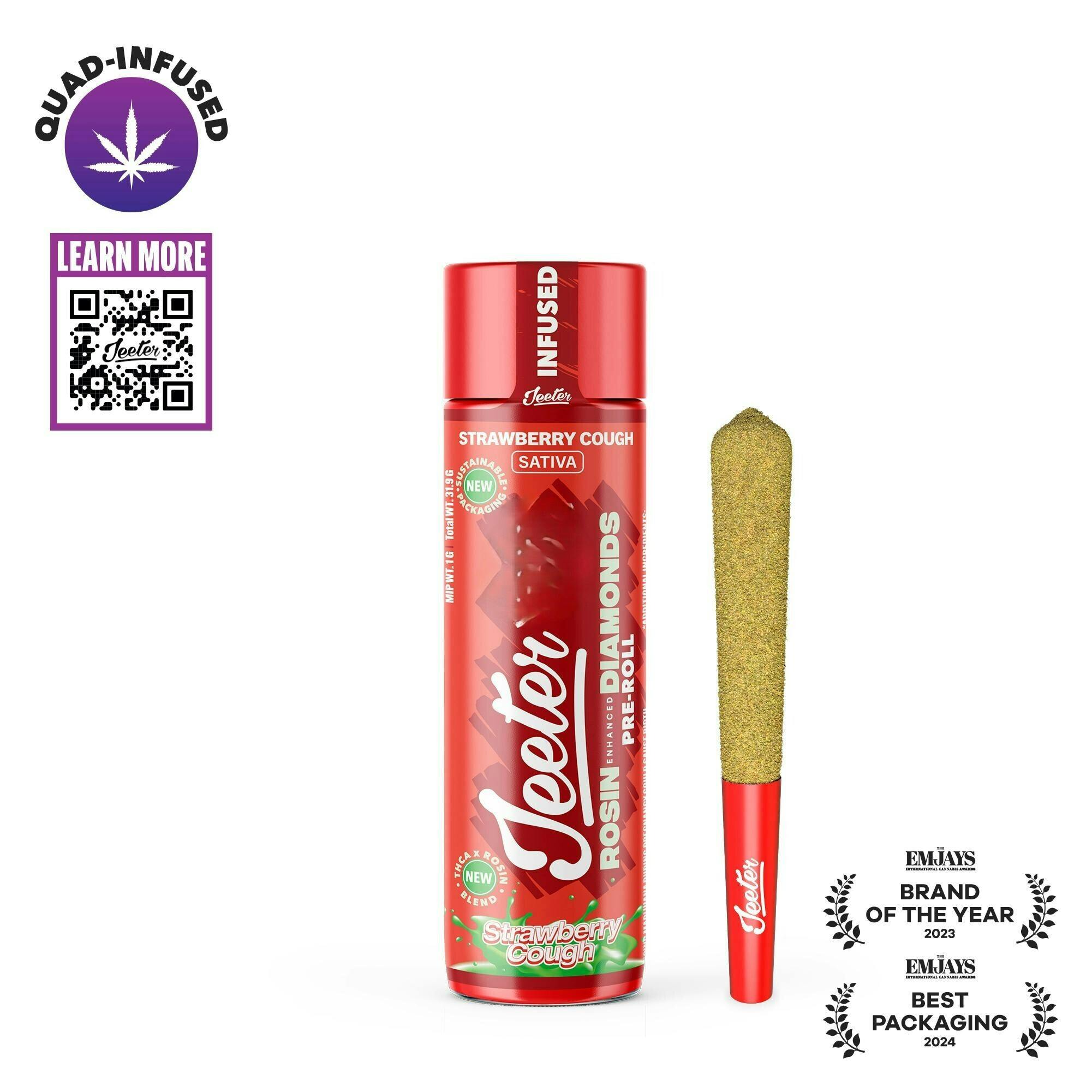 Strawberry Cough Infused Pre-Roll | 0.5g - Jeeter at Collective Premium Cannabis Billerica