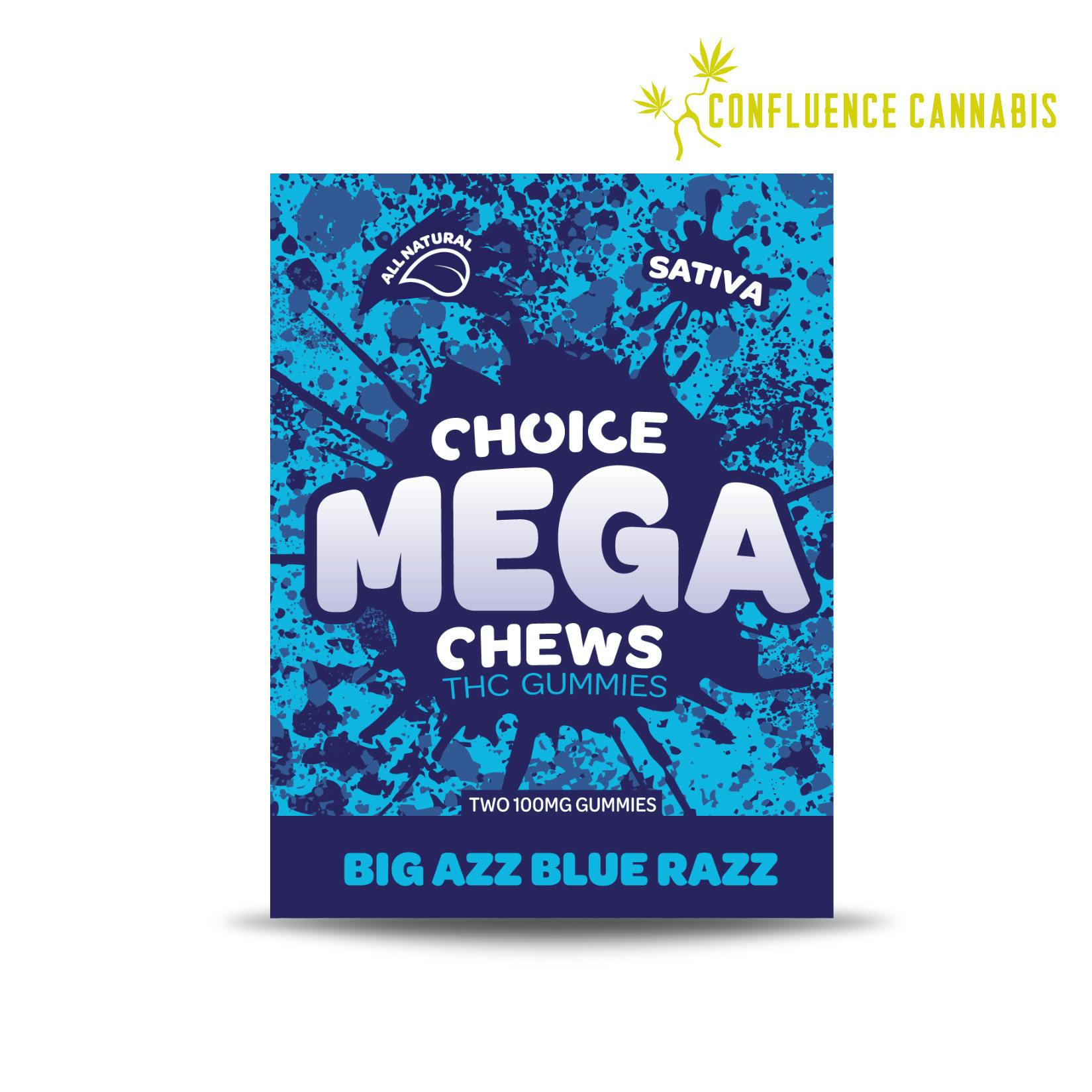 Big Azz Blue Razz Mega Chew 2 Pieces
