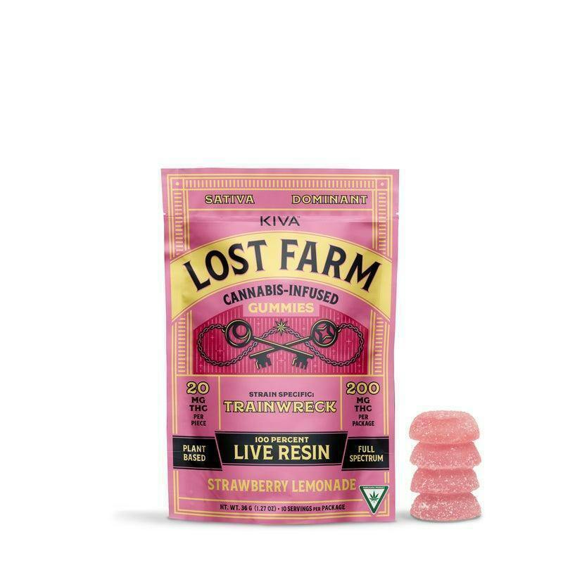 Lost Farm | Strawberry Lemonade x Trainwreck Live Rosin 200mg Gummies