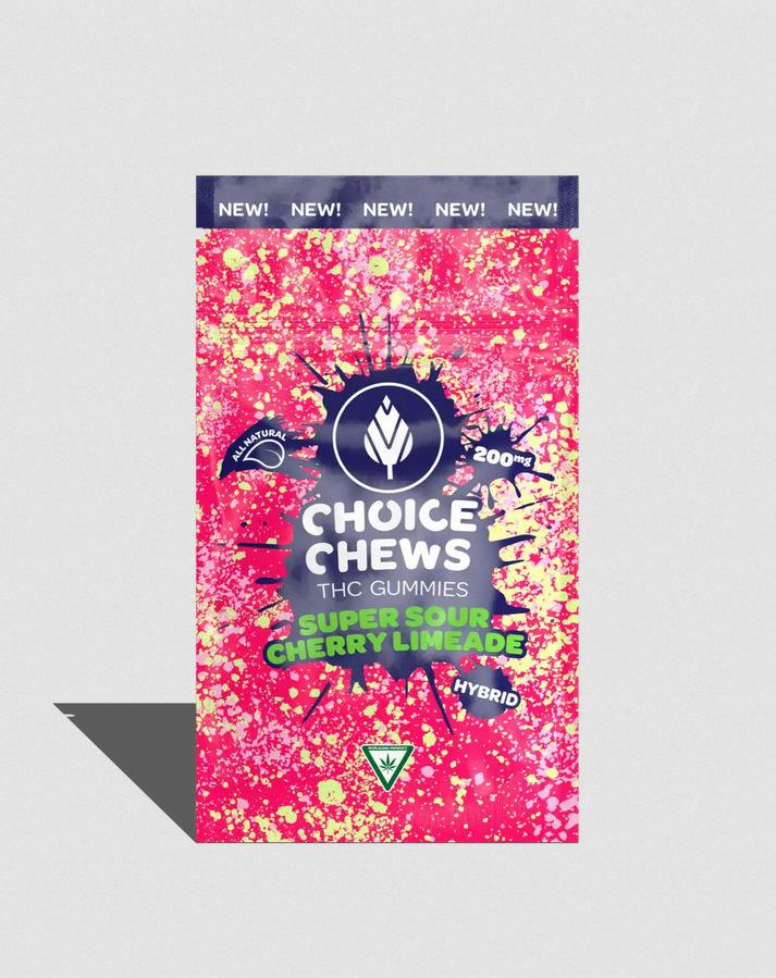Choice Chews | Super Sour Cherry Limeade 200mg Gummies