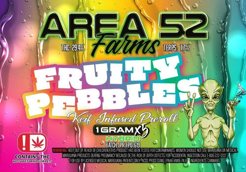 AREA 52 PRE-ROLL 5 PACK | FRUITY PEBBLES