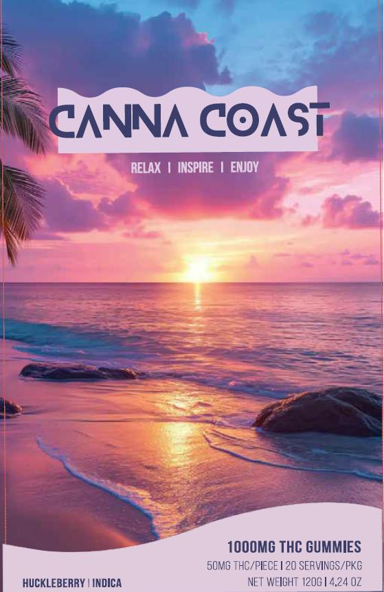 Canna Coast Gummies - 1000mg - Huckleberry