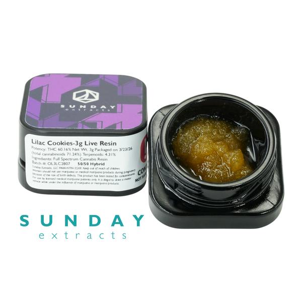 SUNDAY WAX 3g Concentrate - Lilac Cookies (Live Resin)