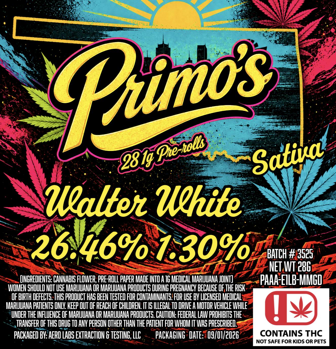 PRIMO'S Ounce Bag Pre Rolls - Walter White