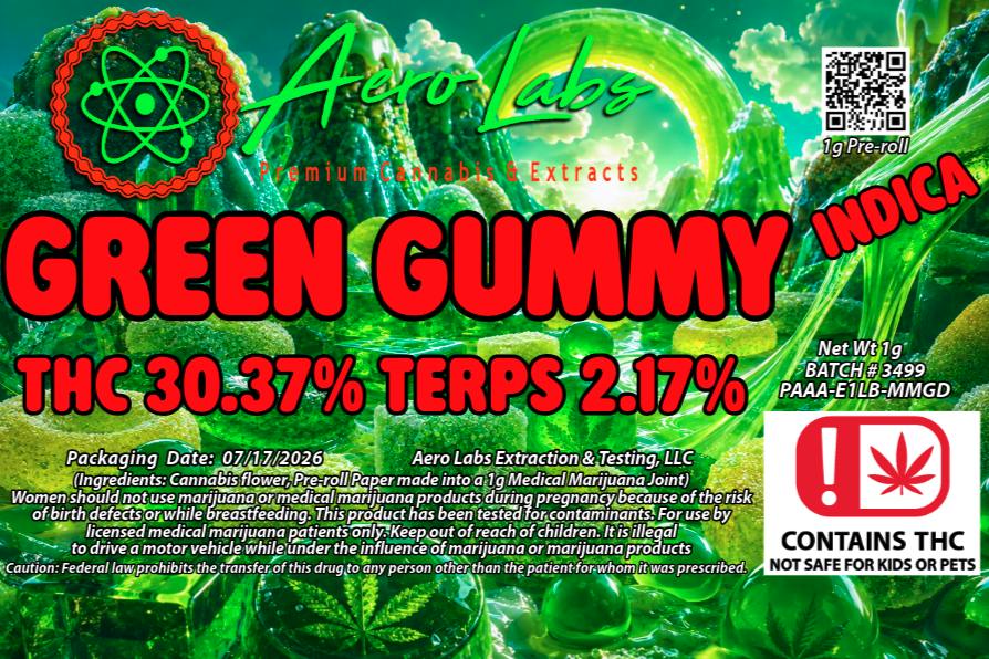 AERO LABS 1g Pr - Green Gummy