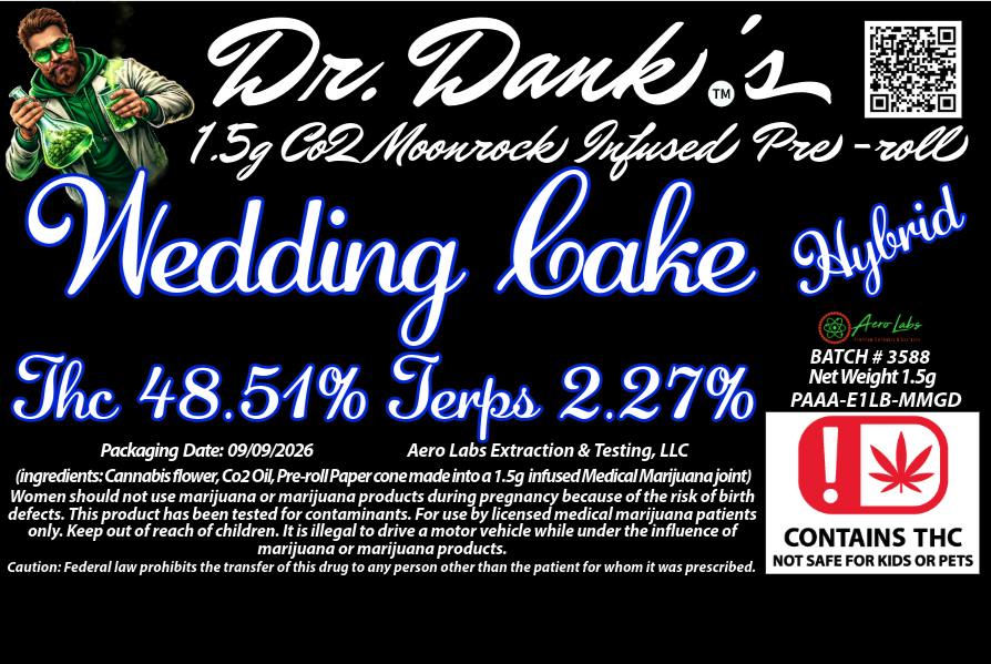 Dr. Dank's 1.5g Infused Pr - Wedding Cake