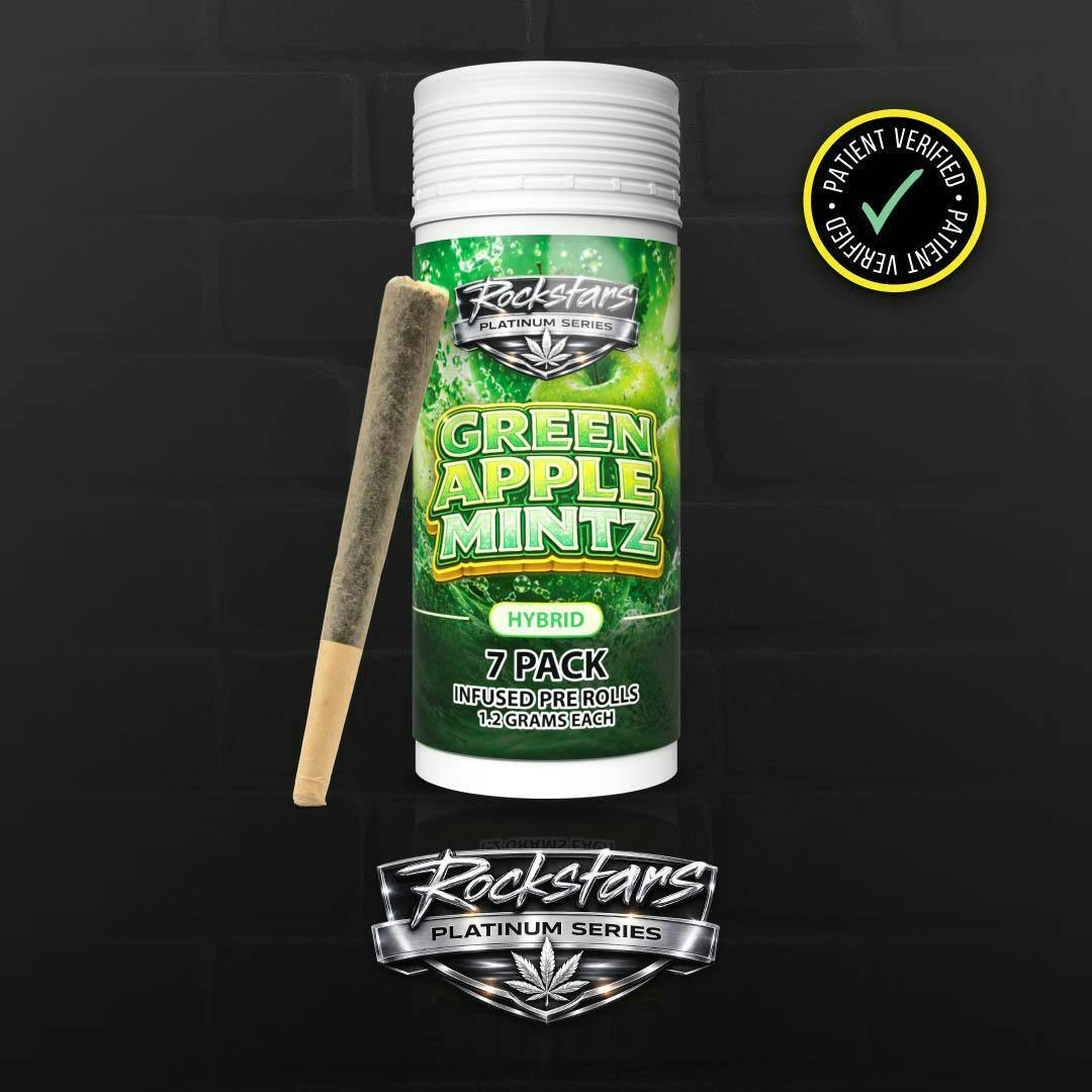 Rockstars Platinum | Infused | Green Apple Mintz | 1.2g 7ct