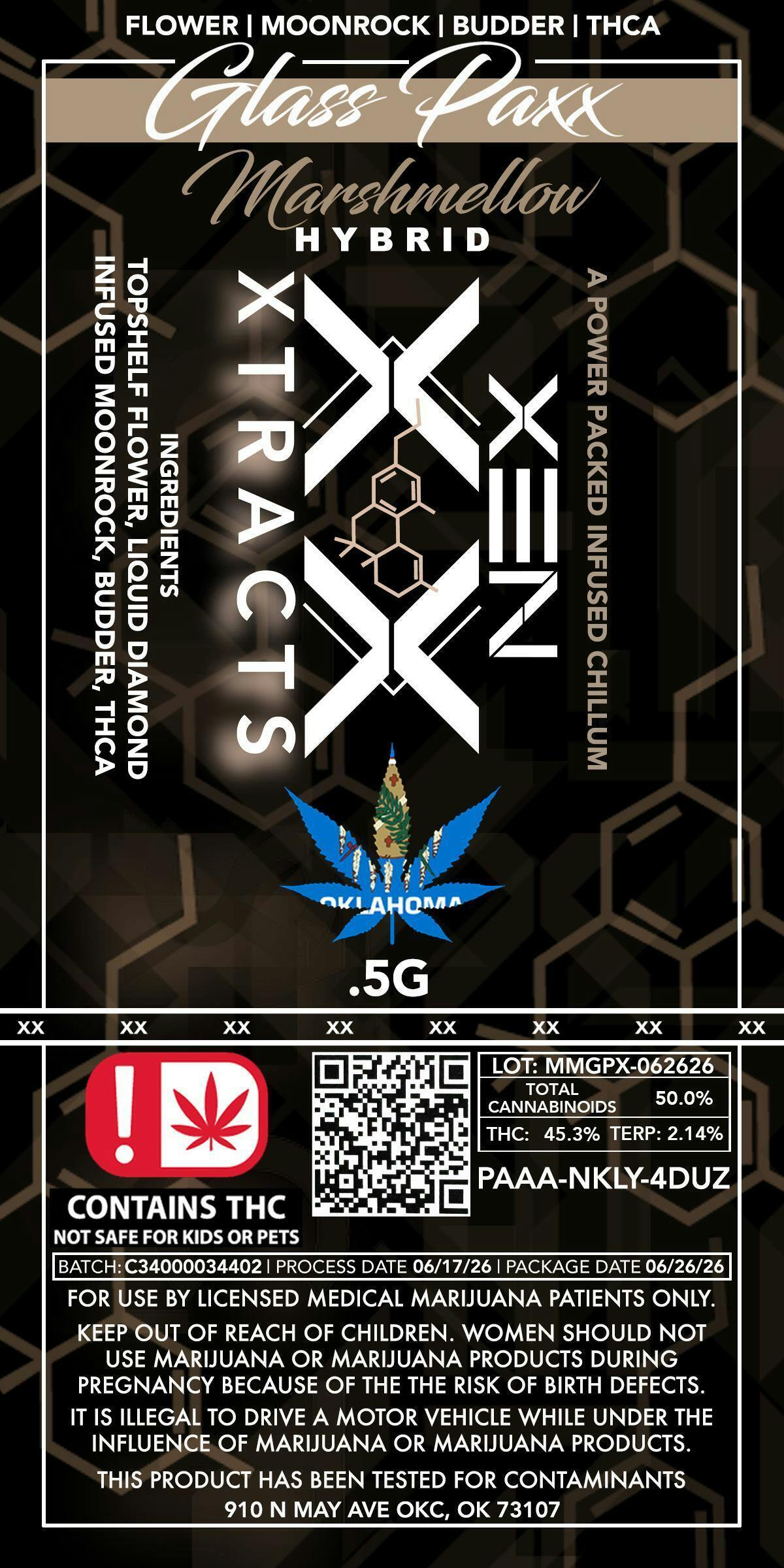 Xen- Glass Paxx- Marshmellow- 0.5g