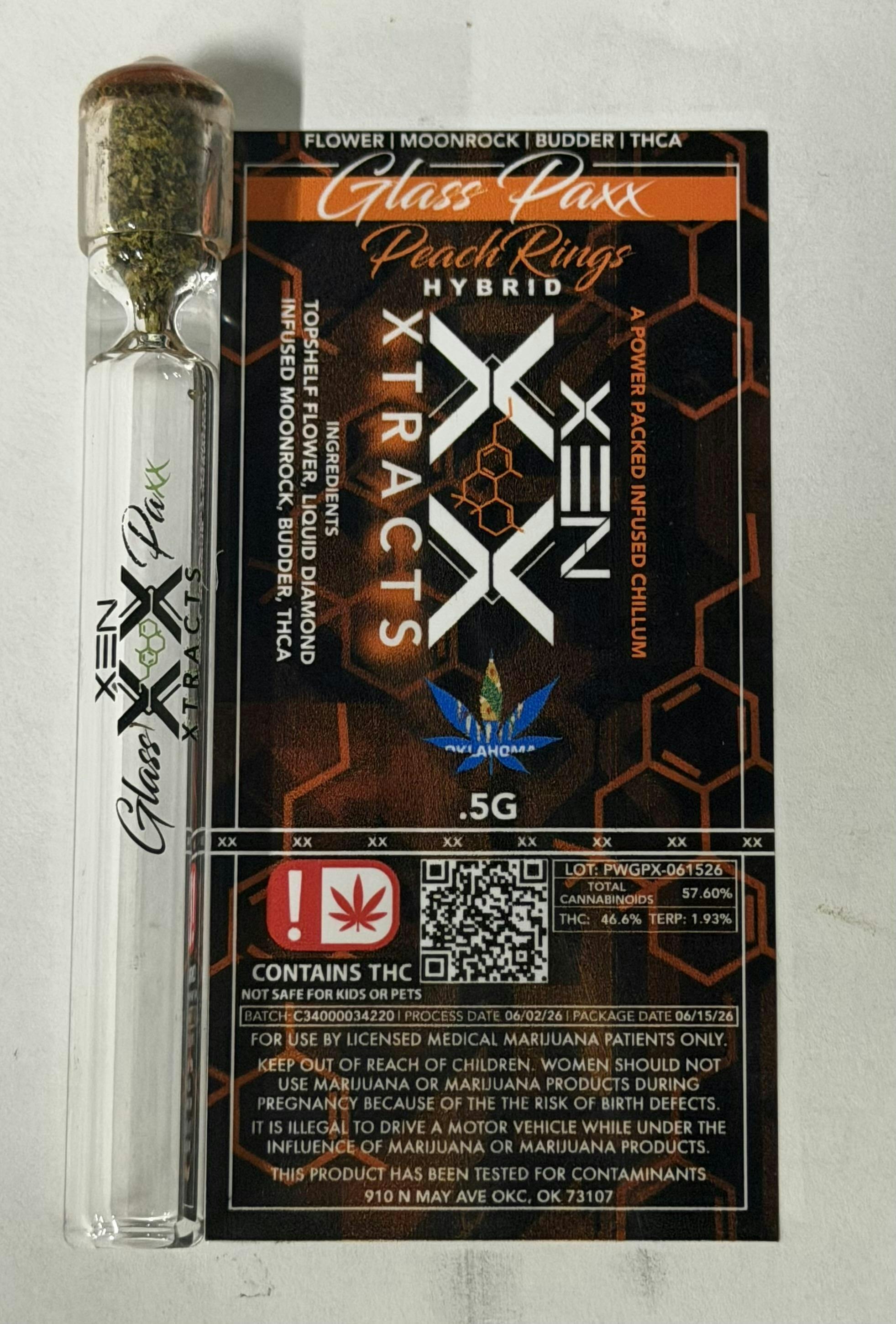 Xen- Glass Paxx- Peach Rings- 0.5g