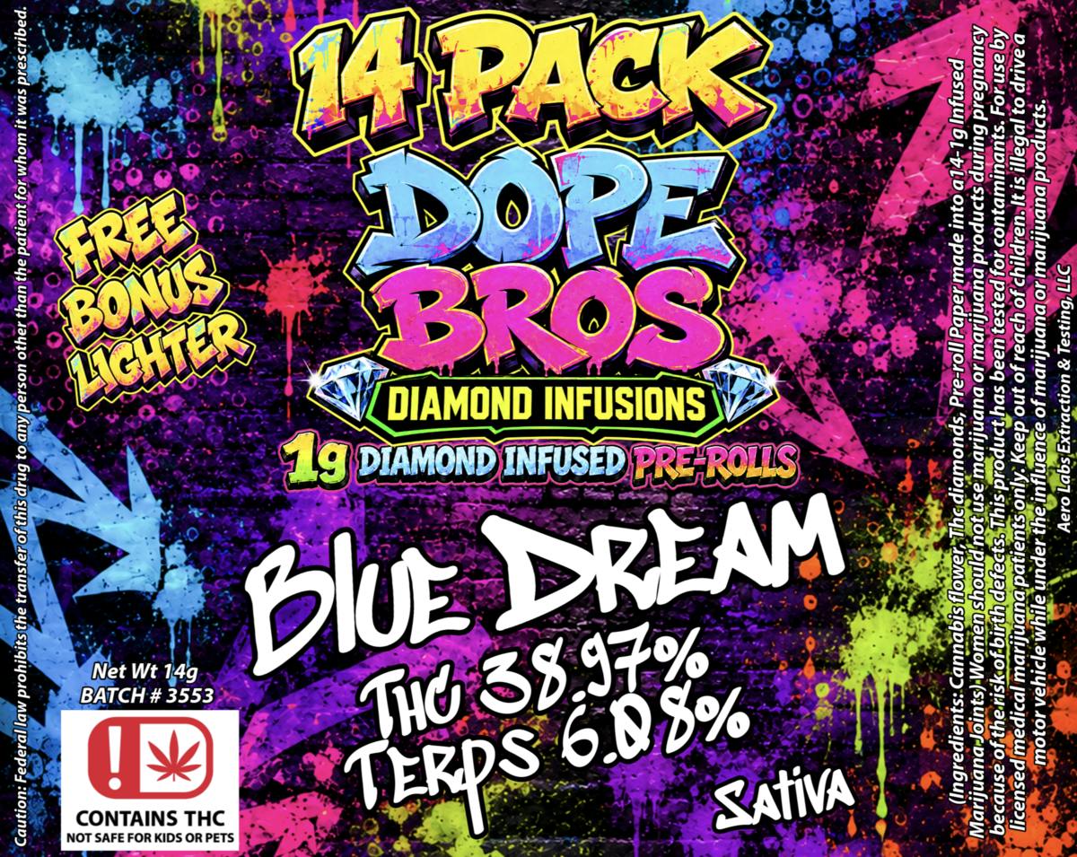 DOPE BROS 14pk Blue Dream - INFUSED