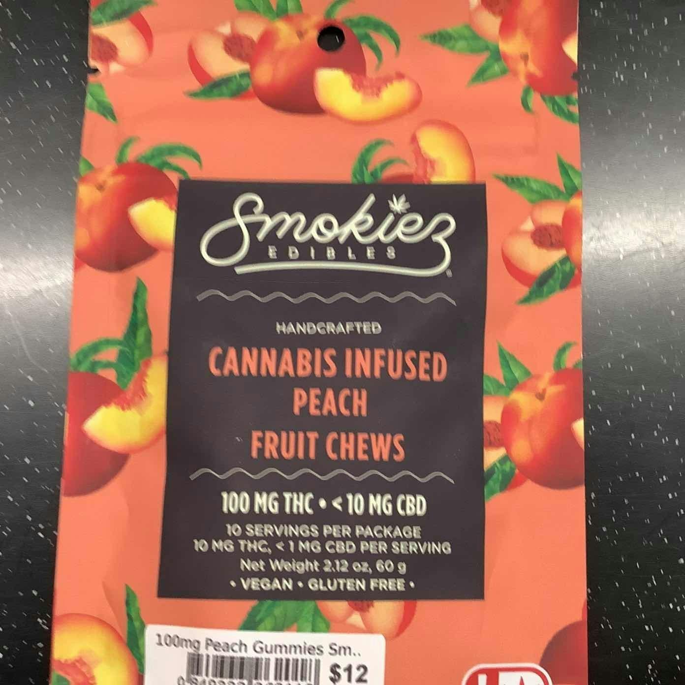 100mg Peach Gummies Smokiez