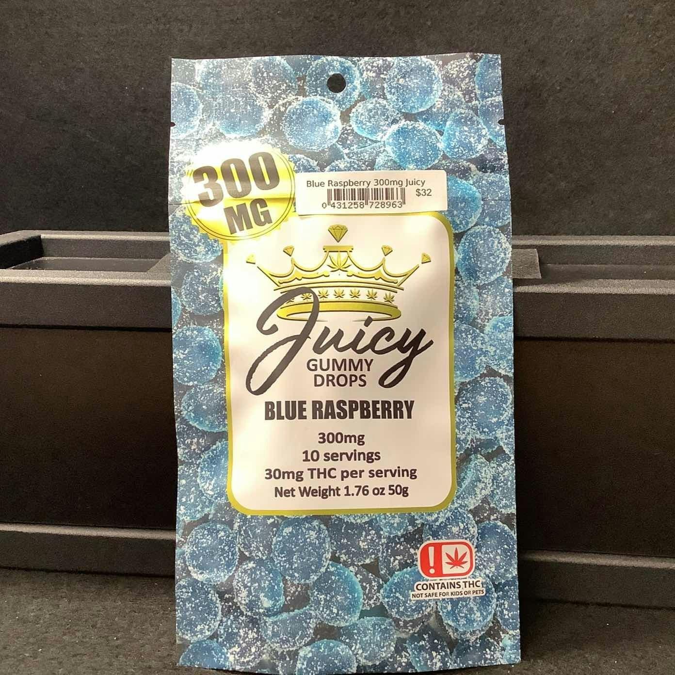 Blue Raspberry 300mg Juicy Gummies