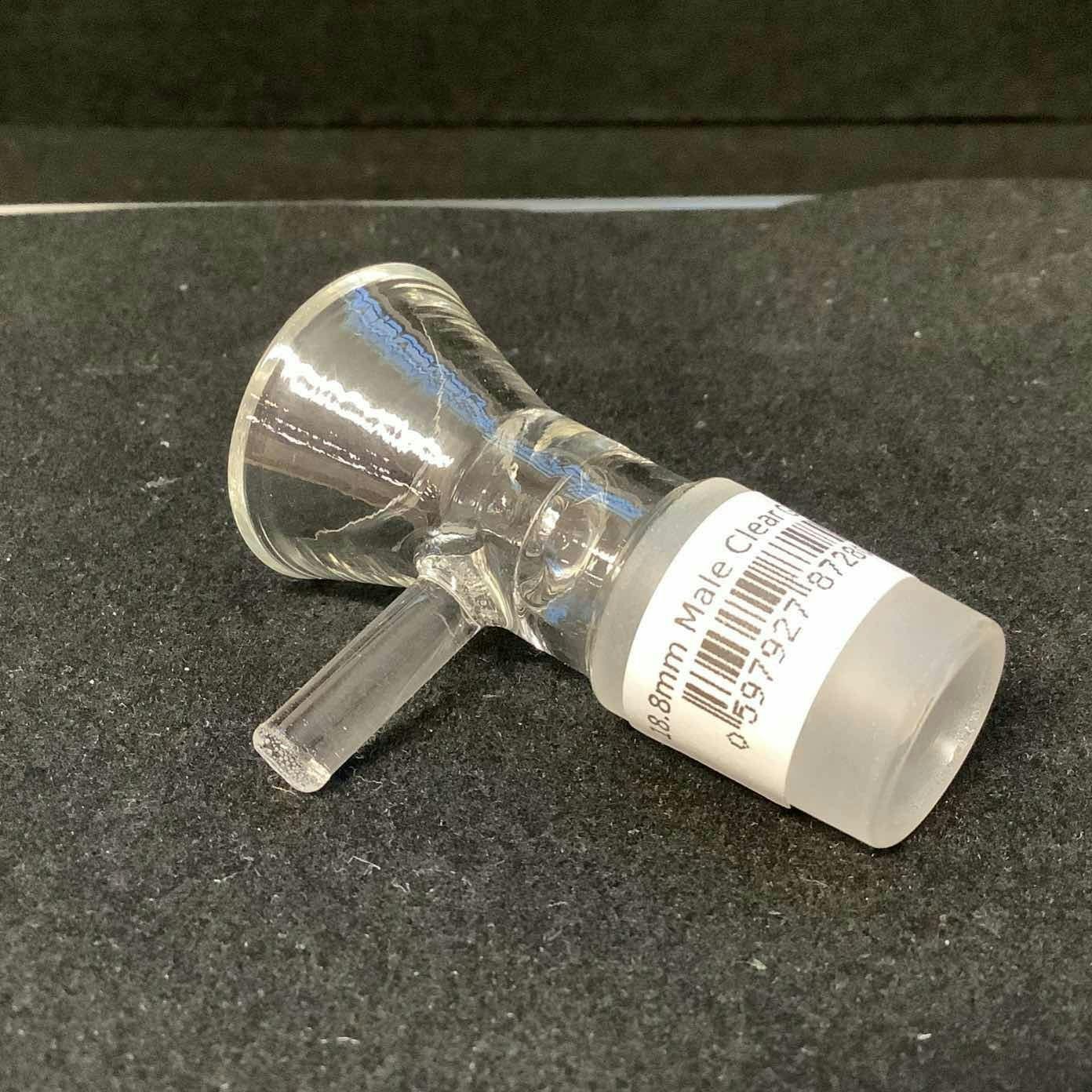 18.8mm Male Clear Glass on Glass Bowl