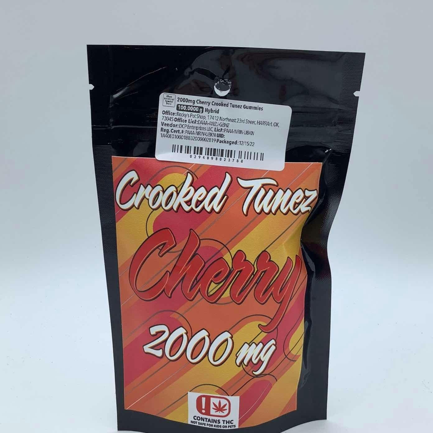 2000mg Cherry Crooked Tunez Gummies