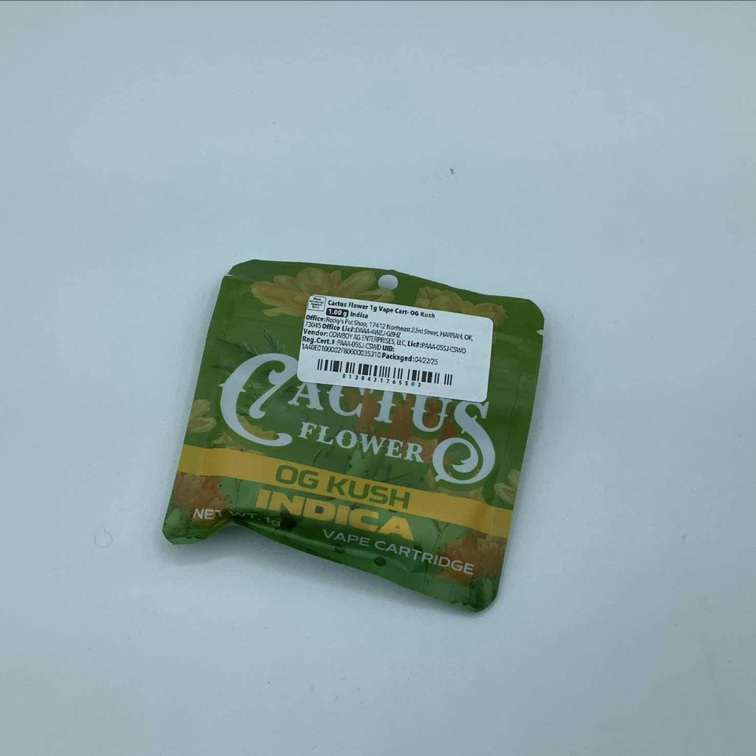 Cactus Flower | OG Kush | Cartridge | 1g