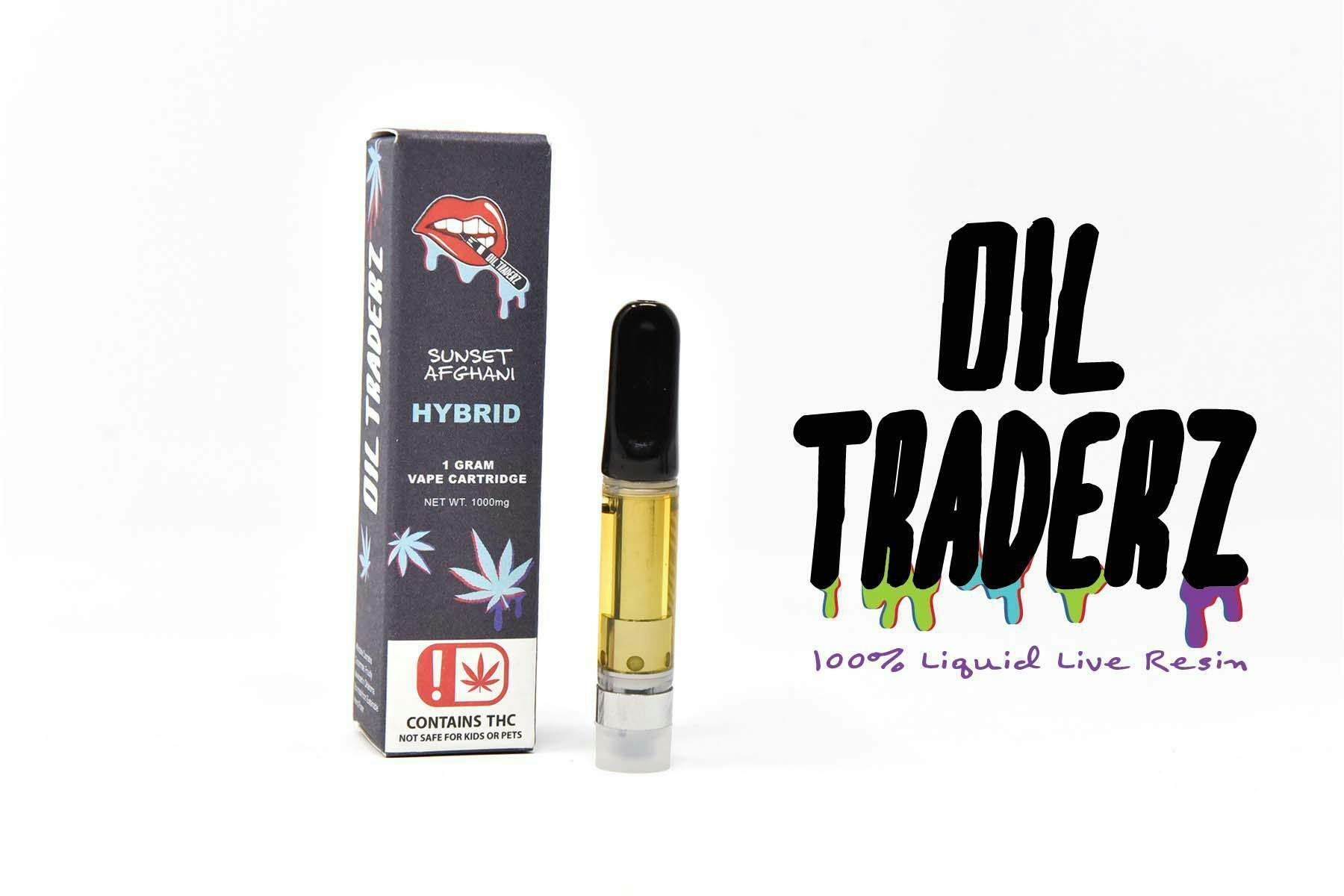 Sunset Afghani Oil Traderz Live Resin Vape Cart