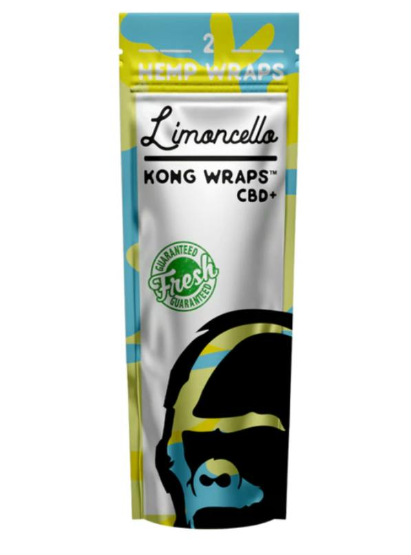 Kong Wraps Limoncello Flavour CBD Infused ORGANIC HEMP BLUNT WRAPS