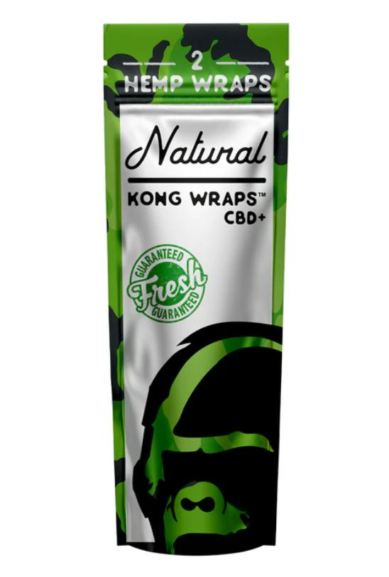 Kong Wraps Natural Flavour CBD Infused ORGANIC HEMP BLUNT WRAPS