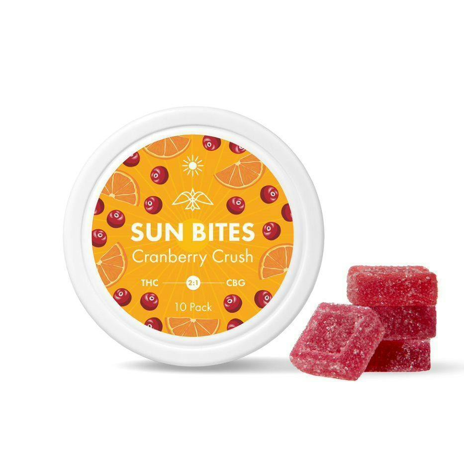 Cranberry Crush | 2:1 THC:CBG 10mg Gummies | 10ct