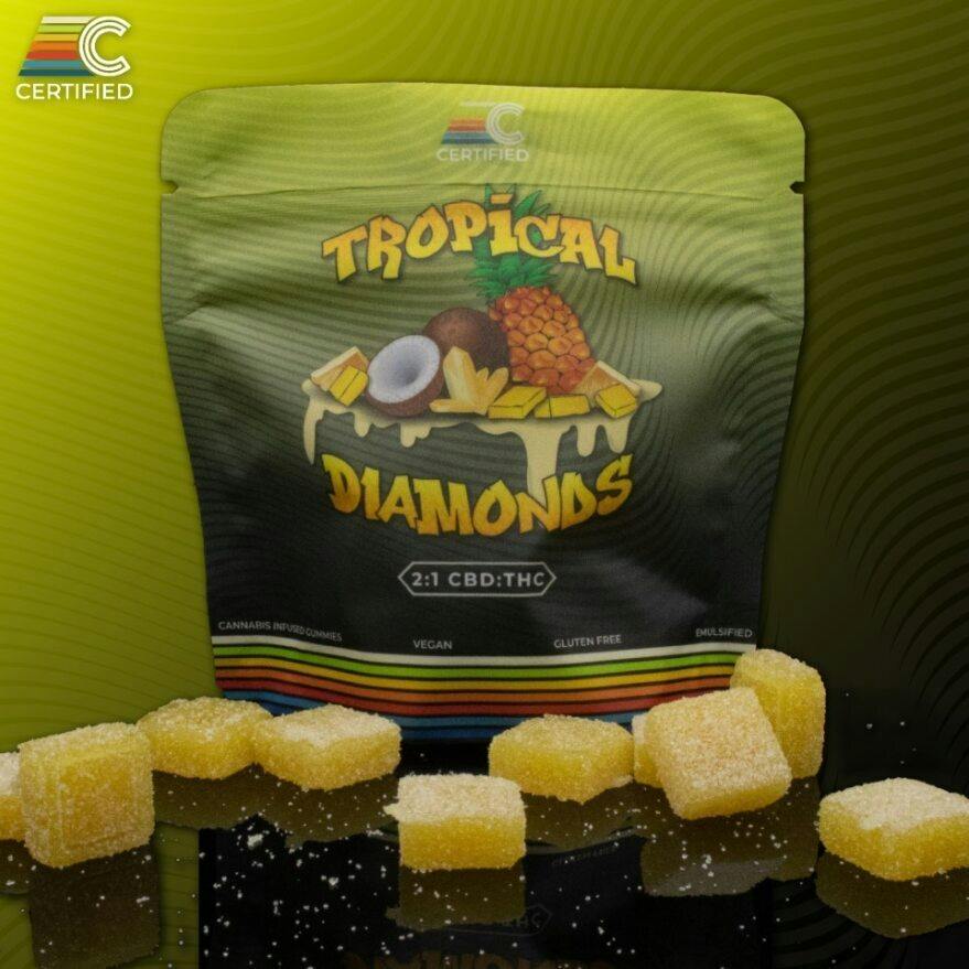 Certified | Tropical 1:2 THC:CBD | 10mg THC Gummies | 10pk.