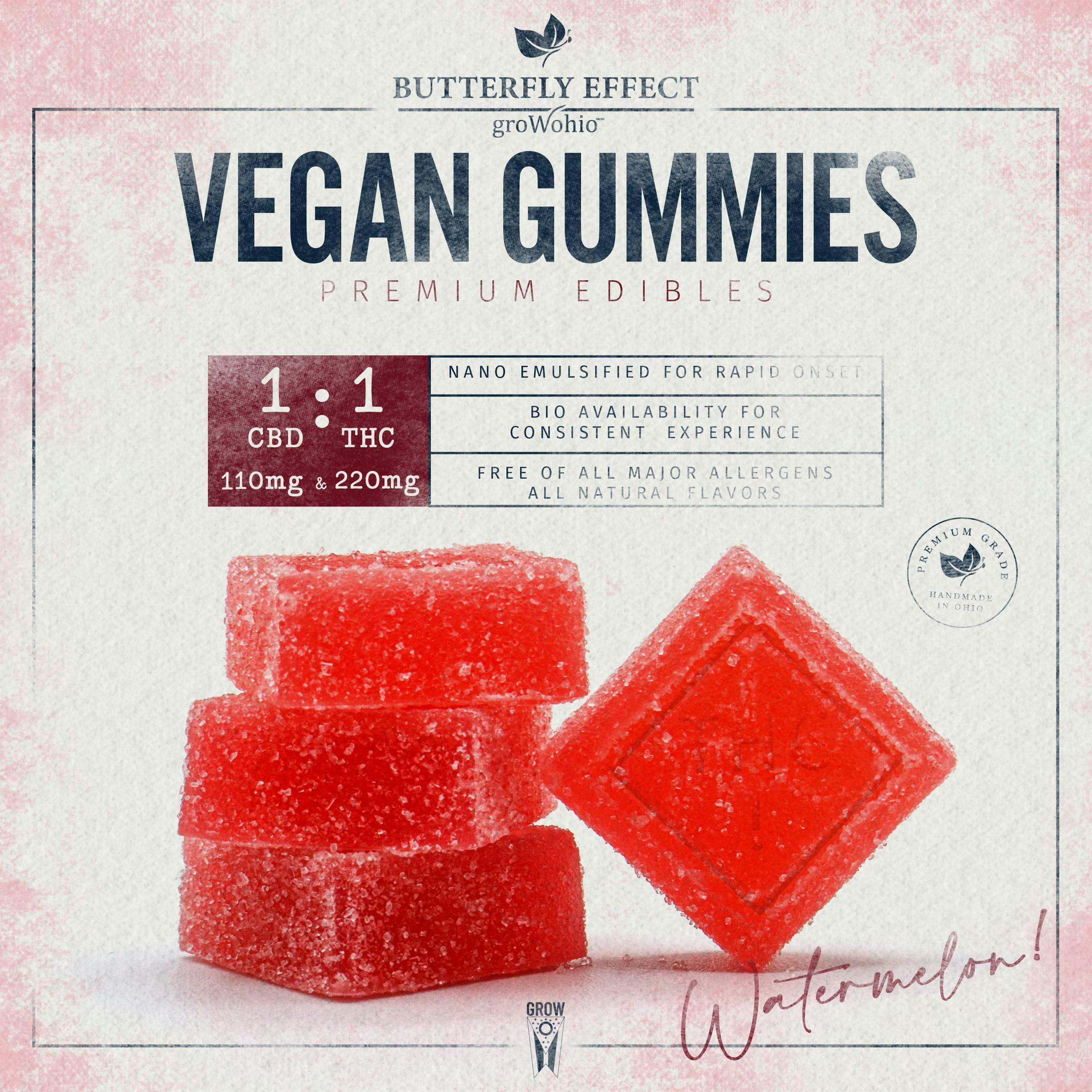 Watermelon | 1:1 THC:CBD Gummies | 10ct