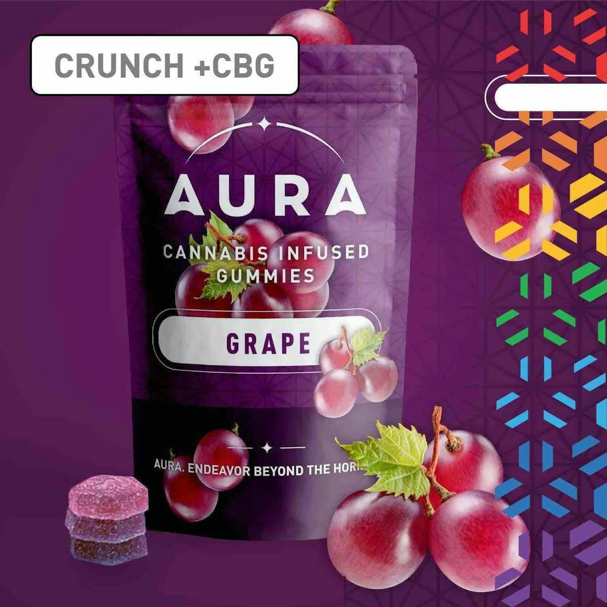 Grape Crunch + CBG | 55mg Gummies | 20ct