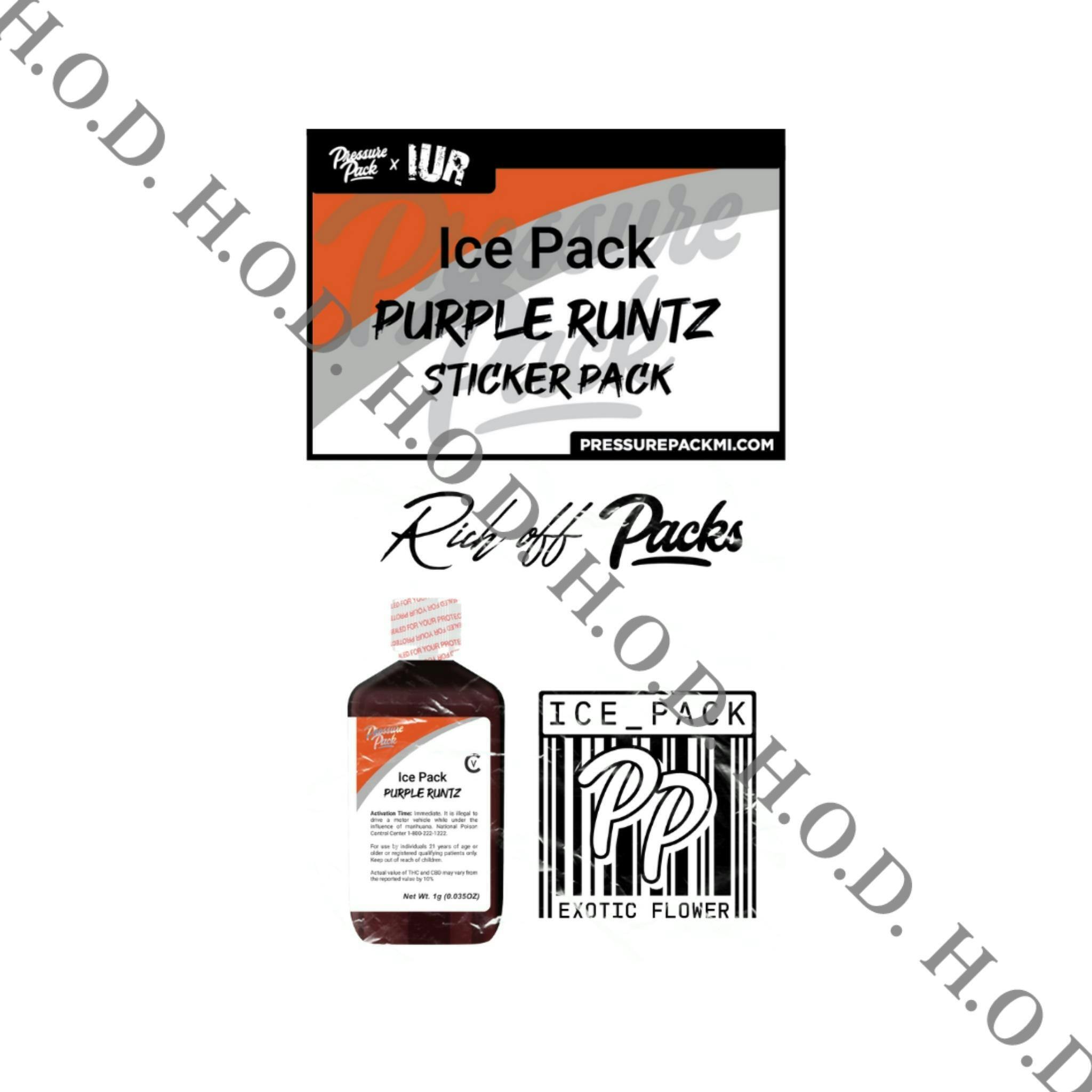 Pressure Pack x Ice Pack Stickers 3 Pack