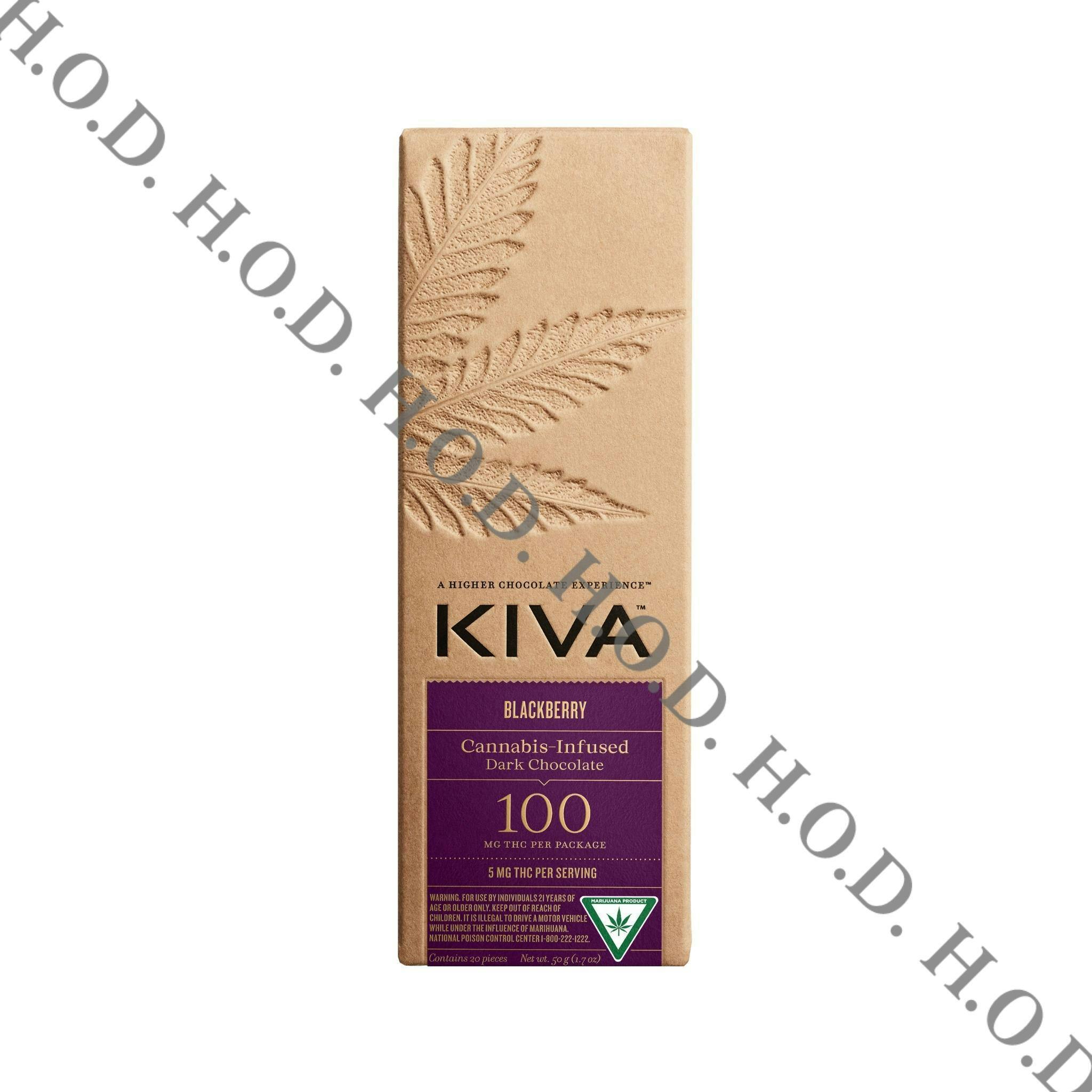 Kiva Blackberry Dark Chocolate Bar