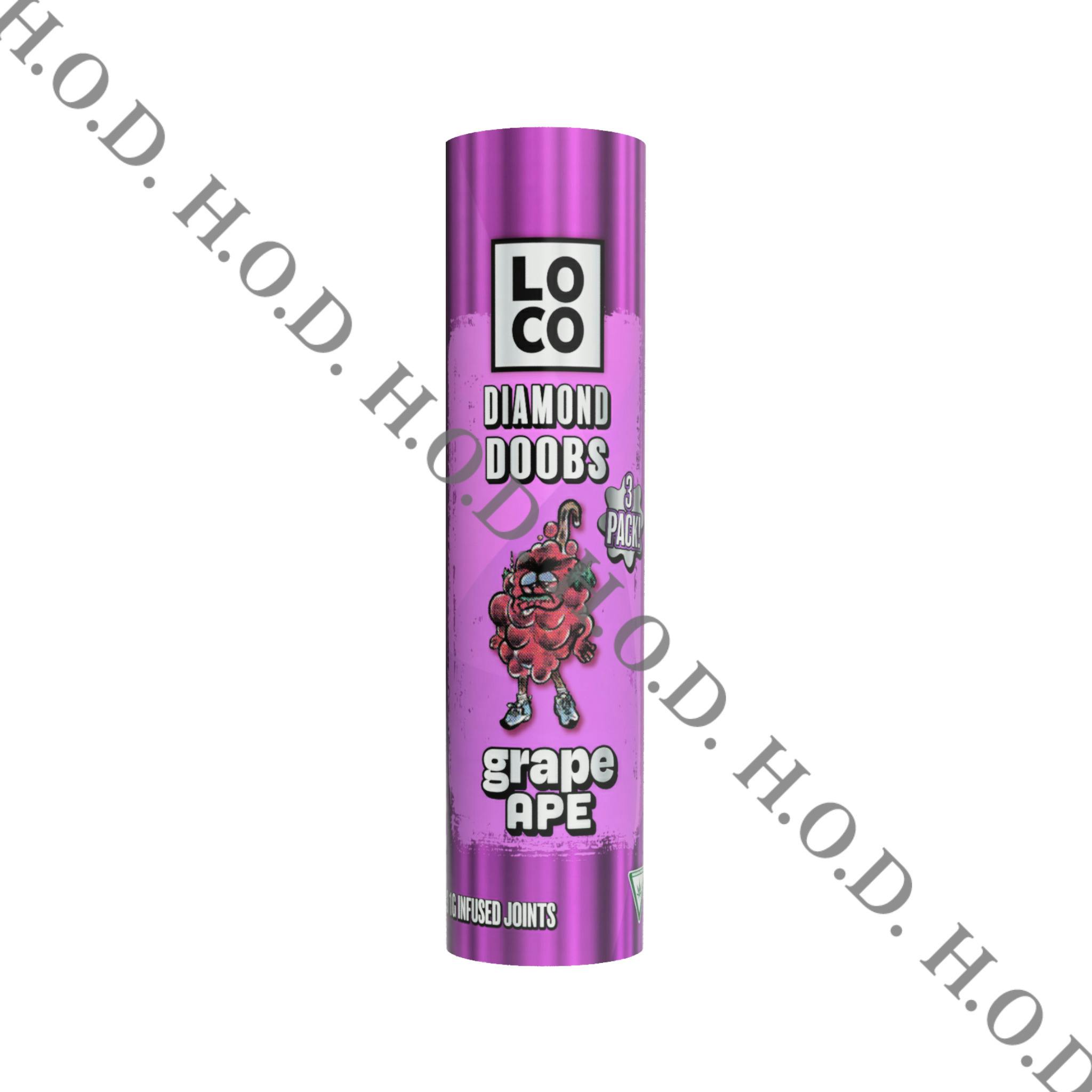 Loco Grape Ape Infused Pre-Roll 1g 3 Pack