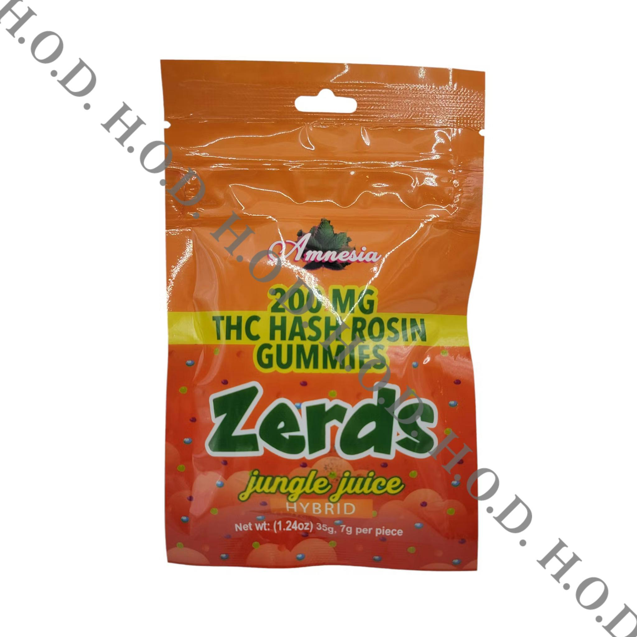 Amnesia Zerds Jungle Juice Hash Rosin Gummies