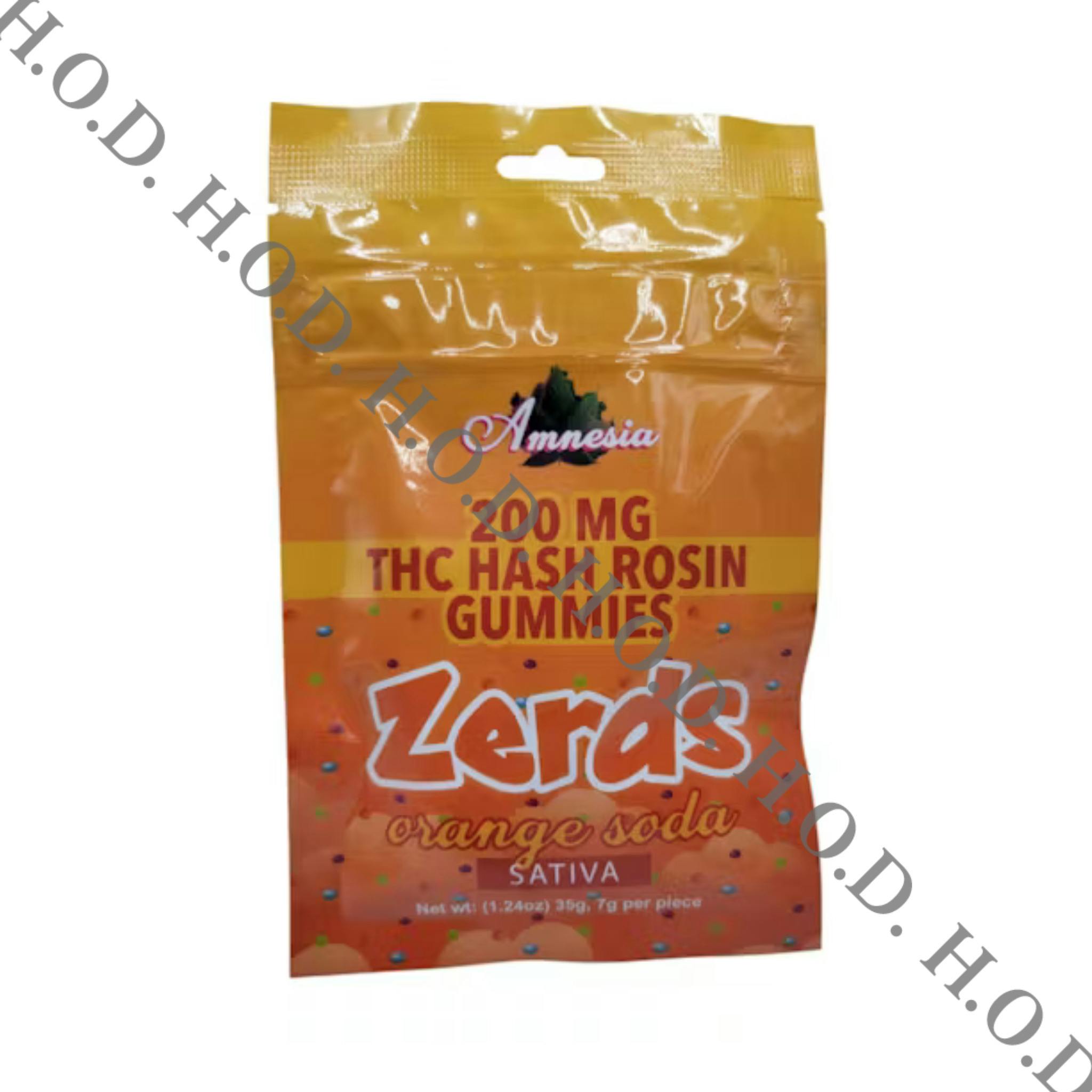 Amnesia Zerds Orange Soda Hash Rosin Gummies