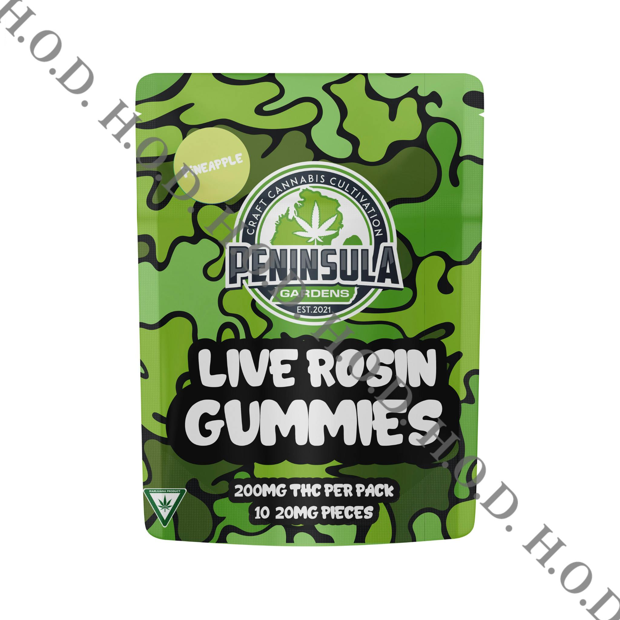Peninsula Gardens Strawberry Banana Live Rosin Gummies
