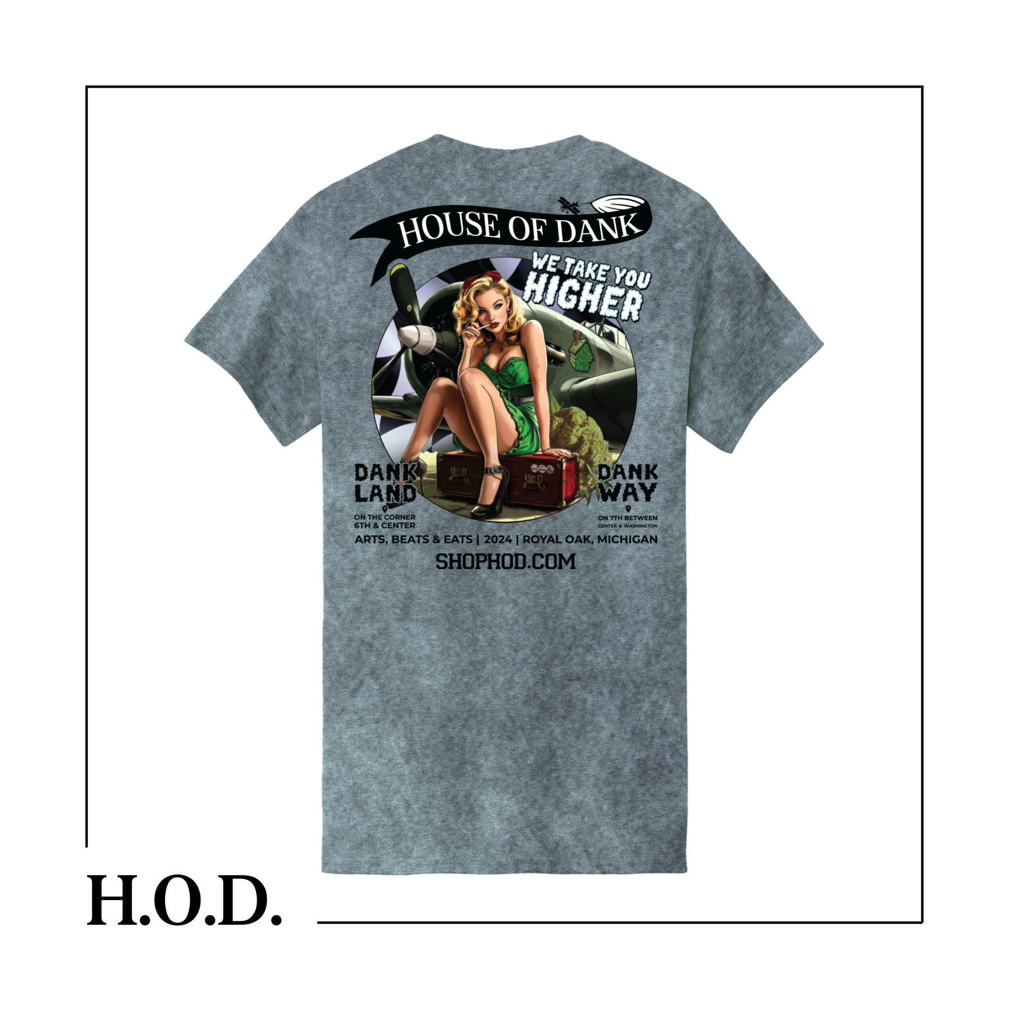 H.O.D. x A.B.E. Head in the Clouds Short Sleeve Tee Grey M