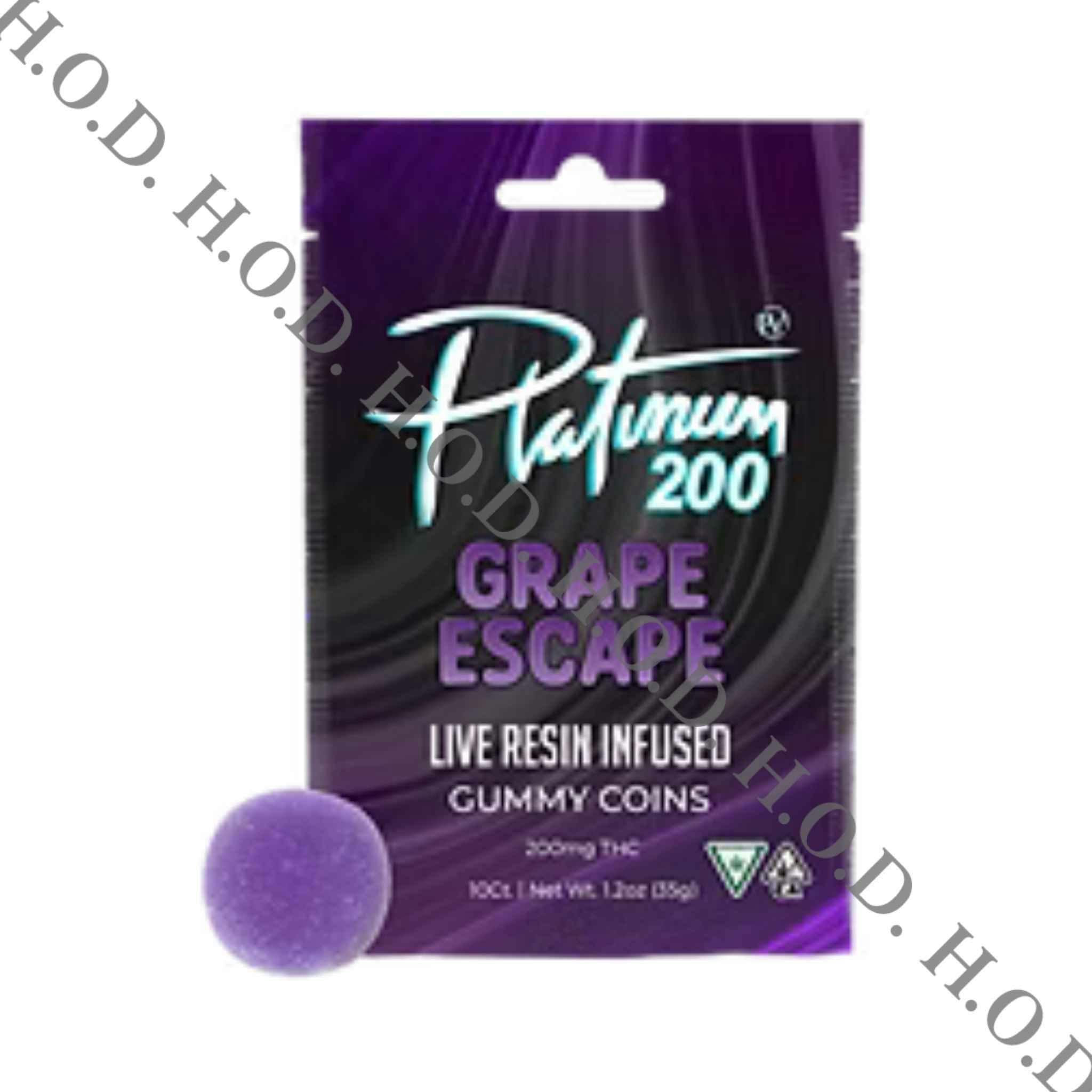 Platinum Vape Grape Escape Live Resin Gummies