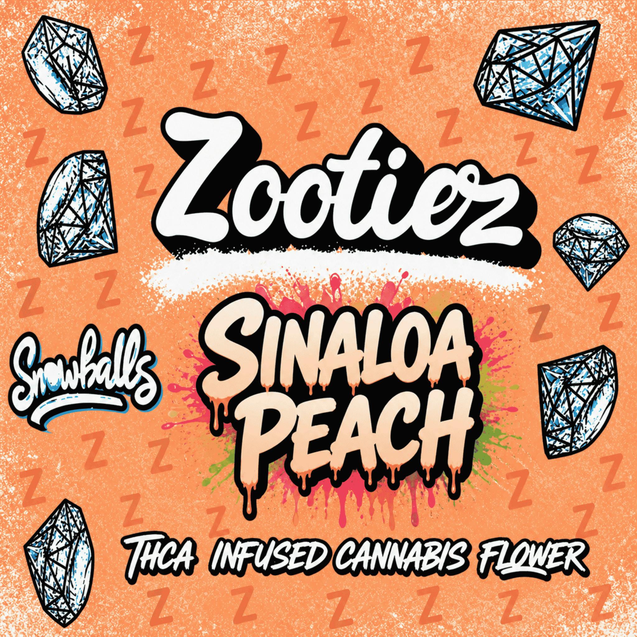 Zooties Sinaloa Peach THCA Infused Flower