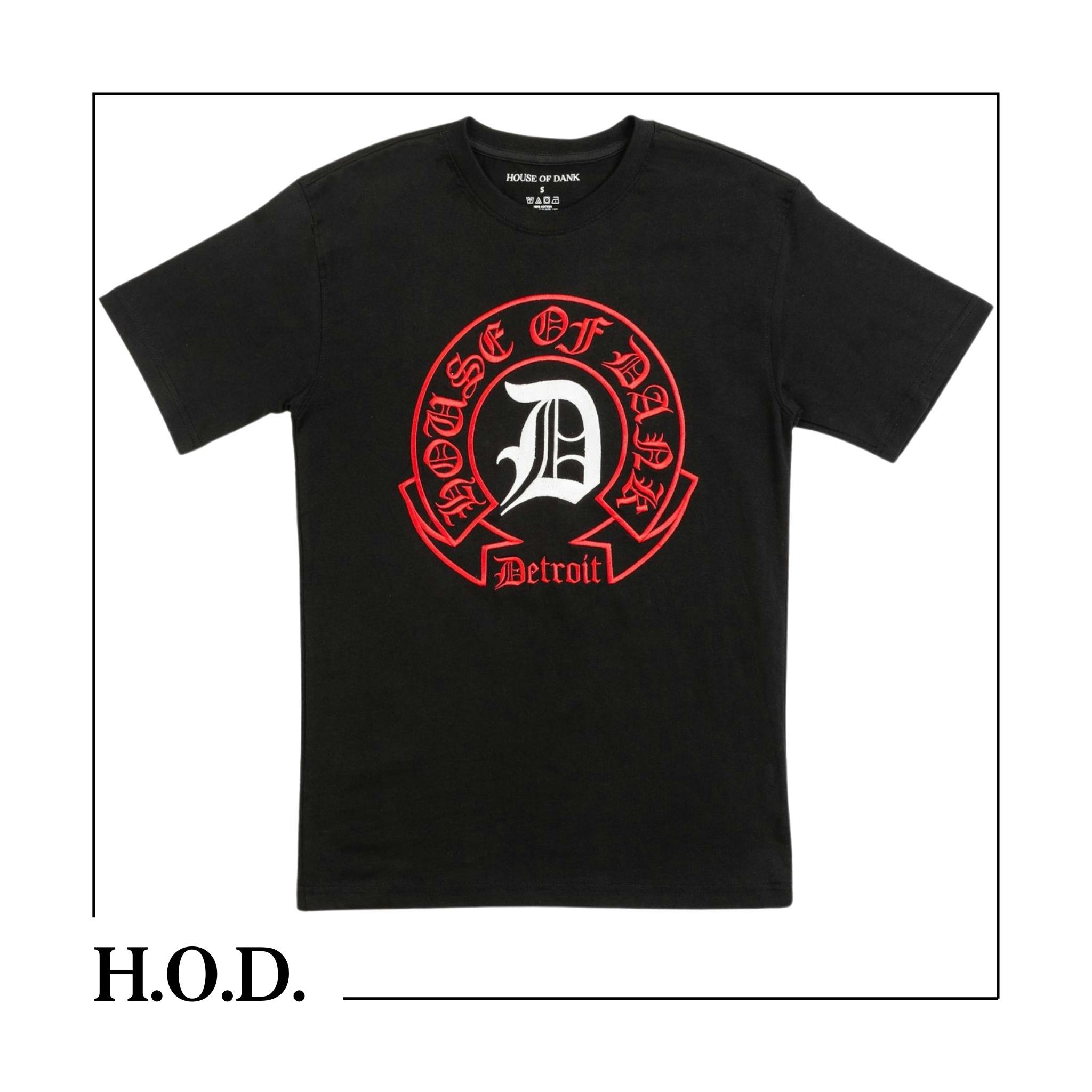 H.O.D. x Tie High Black Arched Banners Tee S